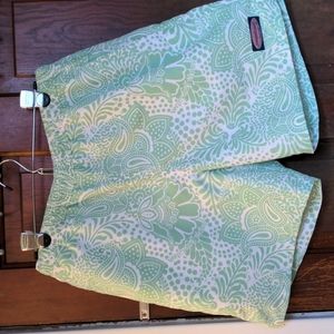 Mint Green Vineyard Vines Paisley Swim Trunks Size M